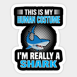 Shark T shirt costume Tee for Men, Women, Kids, and toddlers Sticker